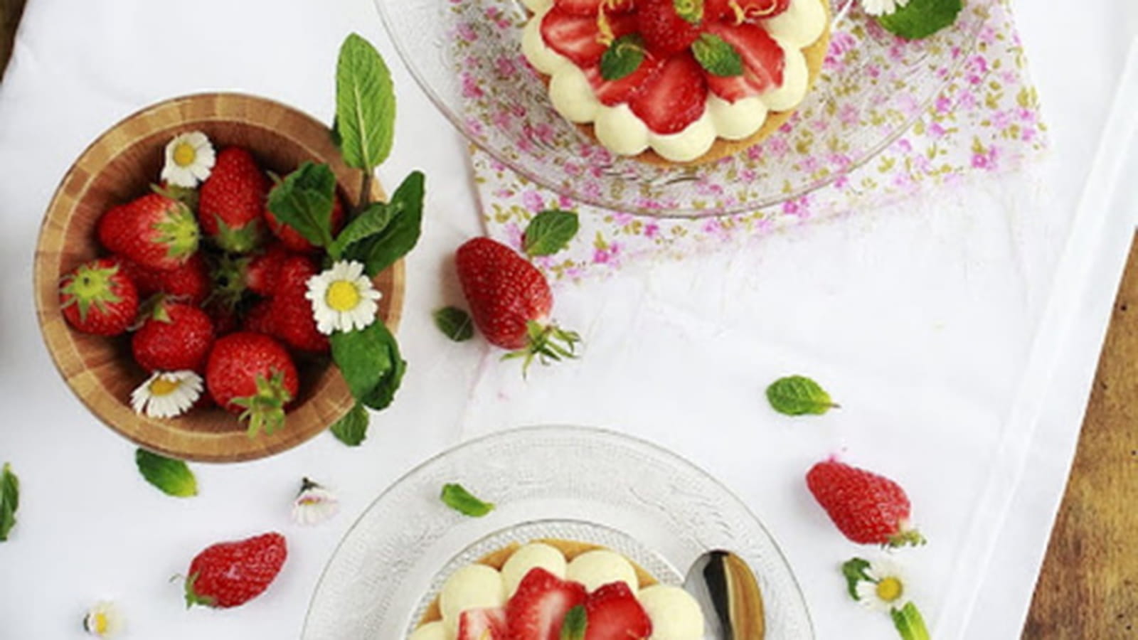 Tartelettes aux fraises et sablé breton au petit épeautre