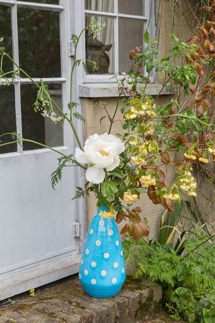 Vase d&eacute;coratif bleu Zara Home