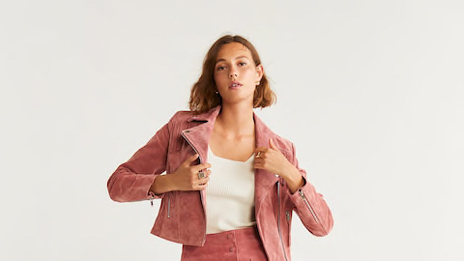 Blouson en cuir Mango