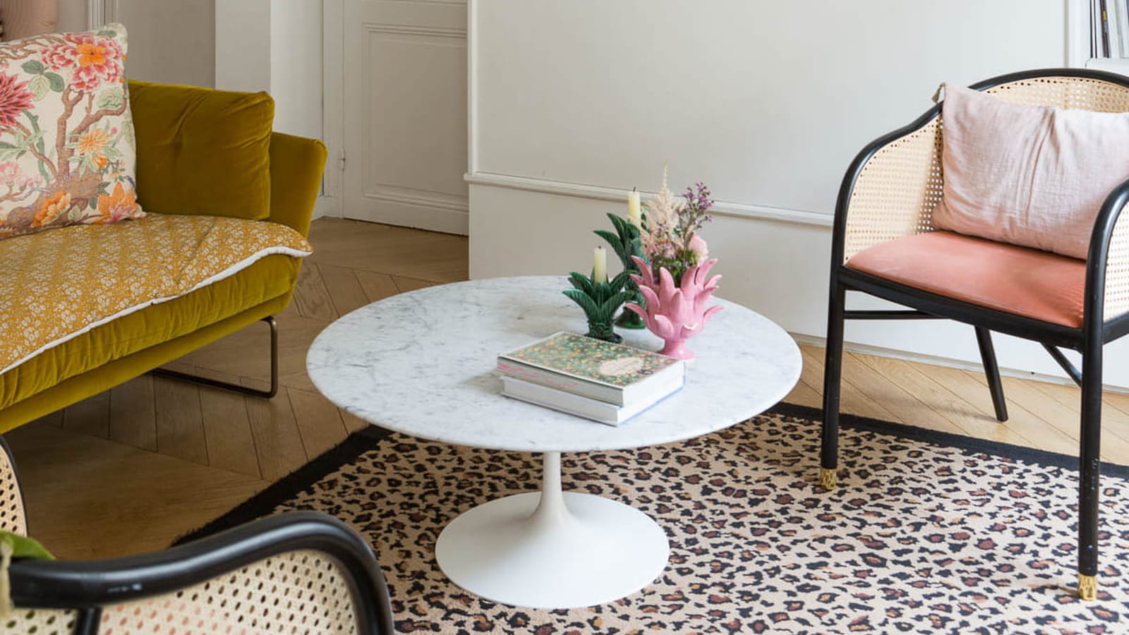 Fauteuil en cannage vintage 