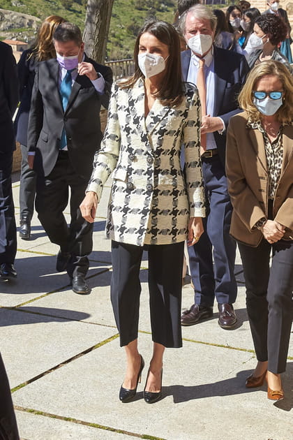 TOP&nbsp;: Letizia d'Espagne en blazer &agrave; carreaux