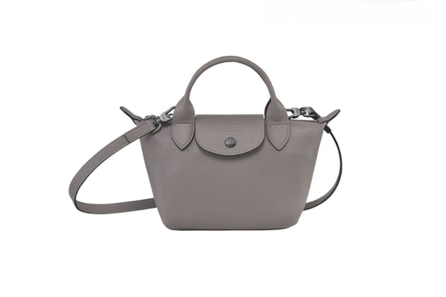 Sac &agrave; main "le Pliage Cuir" de Longchamp