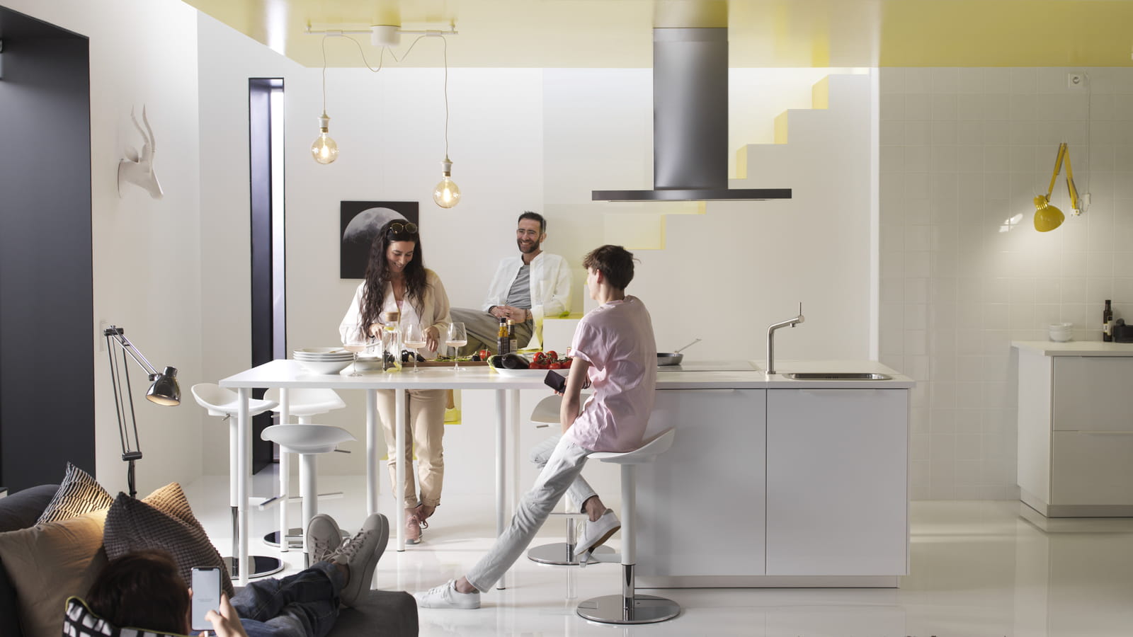 Cuisine ouverte sur le salon 