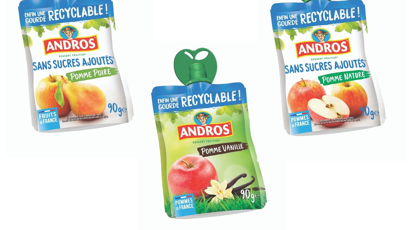 Les gourdes recyclables d'Andros