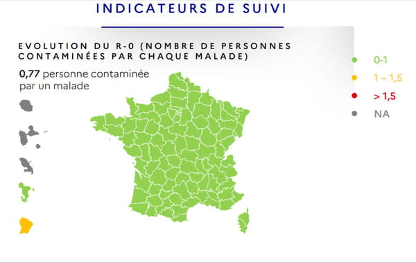 Carte France R0 coronavirus