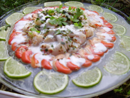 Carpaccio de Saint-Jacques aux 3 baies