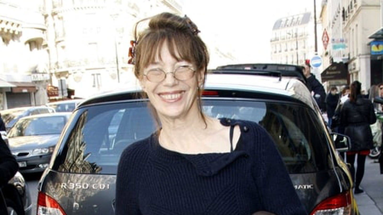 Jane Birkin et son sac "Birkin" de Hermès