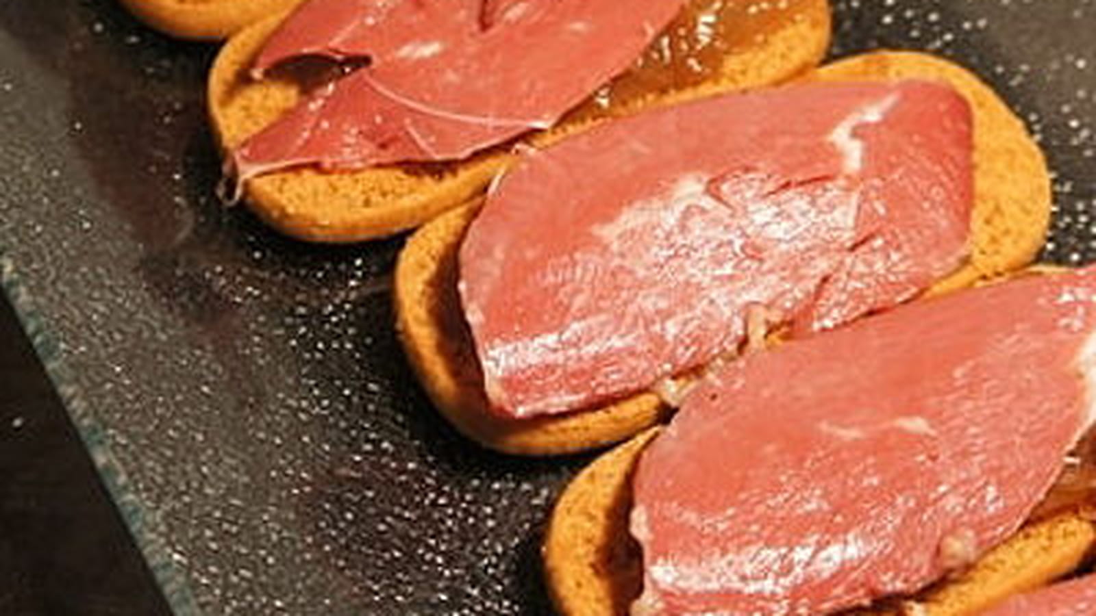 Toast de magret de canard sur speculoos
