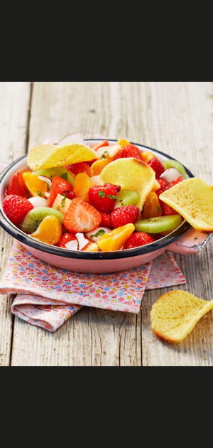 Salade de Fruits et Tuiles de Quatre-quarts
