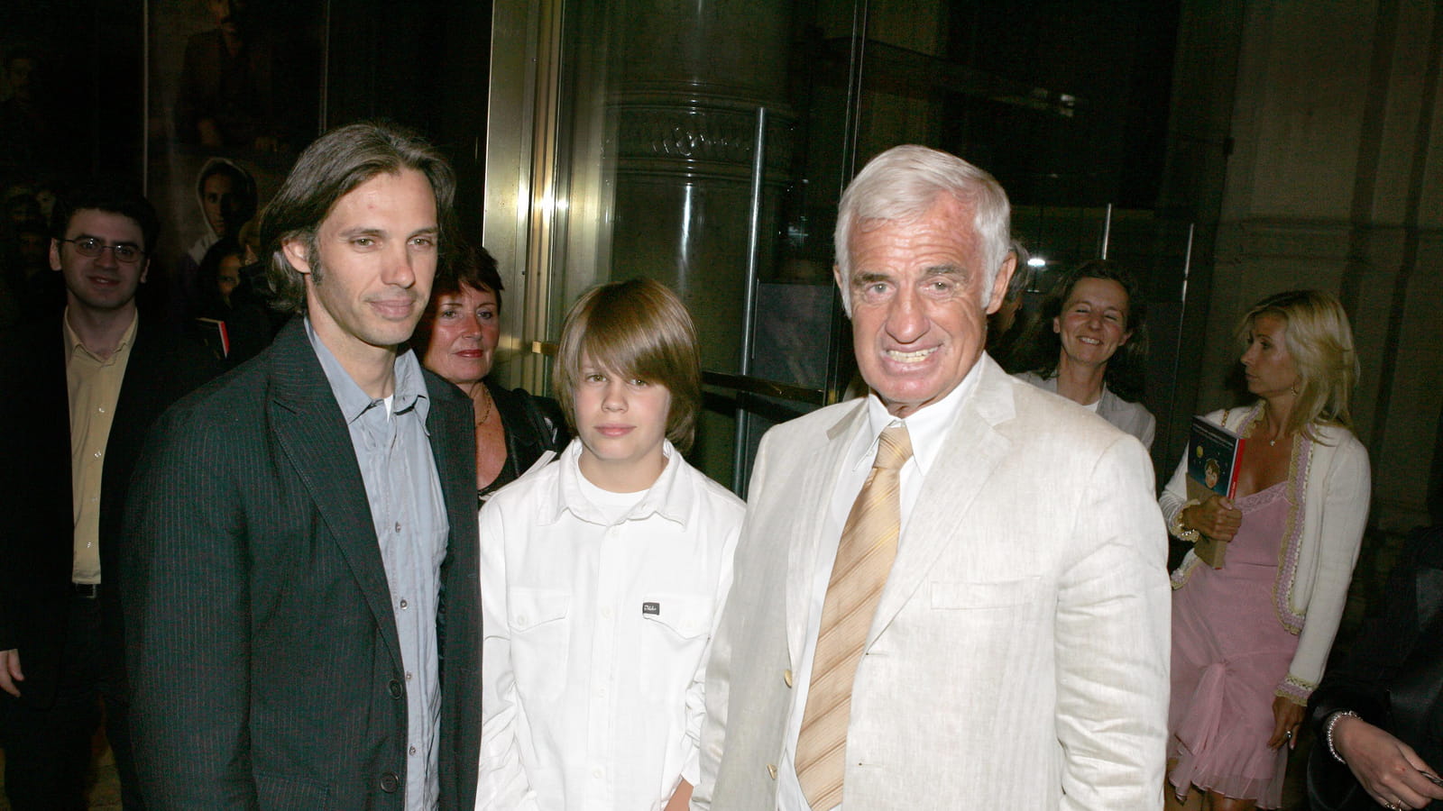 Jean-Paul Belmondo avec son fils Paul et son petit fils Alessandro 