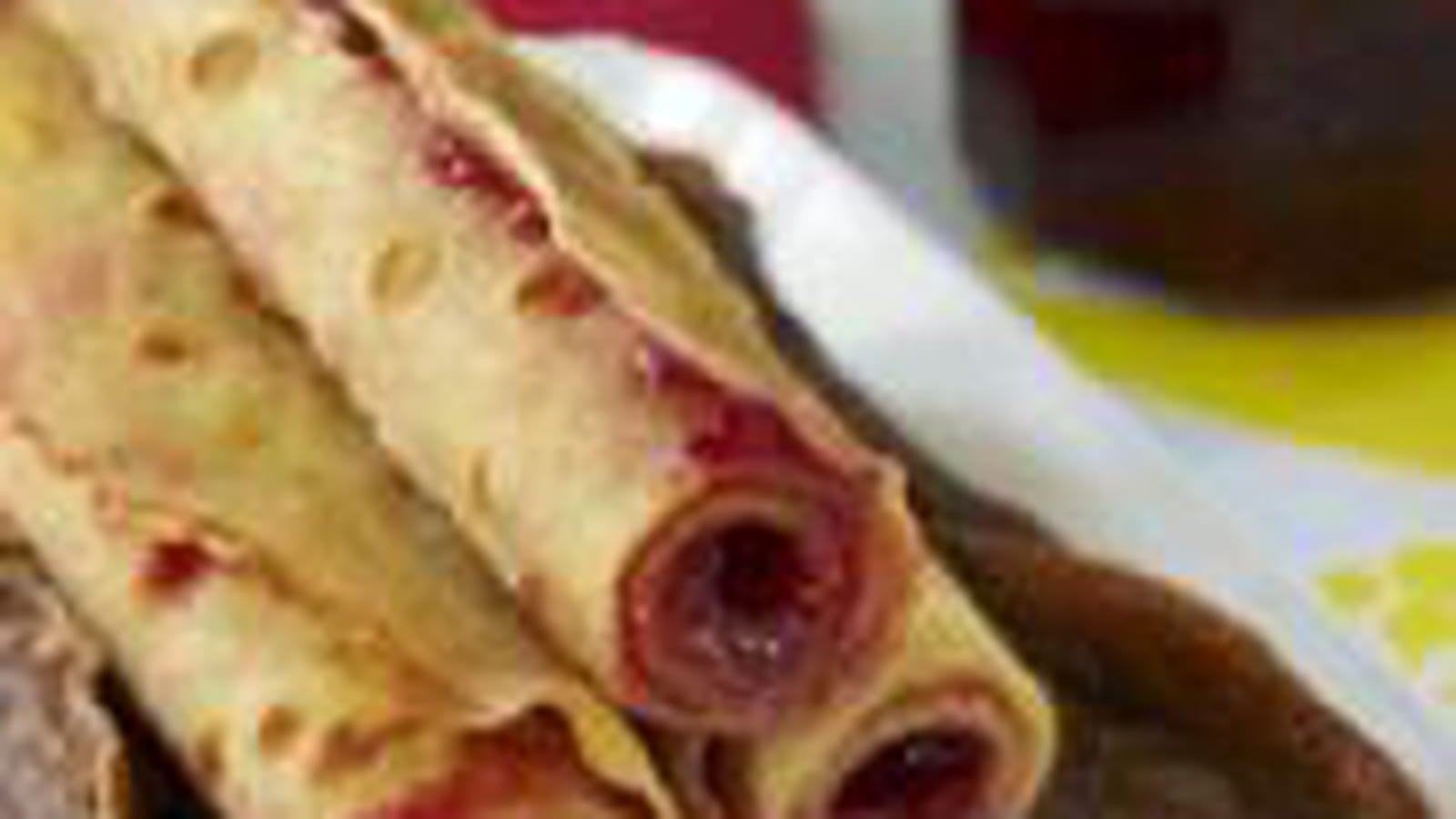Crêpes Chocolat/Vanille Confiture de Framboises et Marmelade de Citrons Bonne Maman