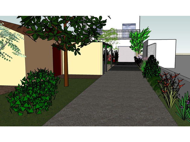 Un petit espace jardin conservé