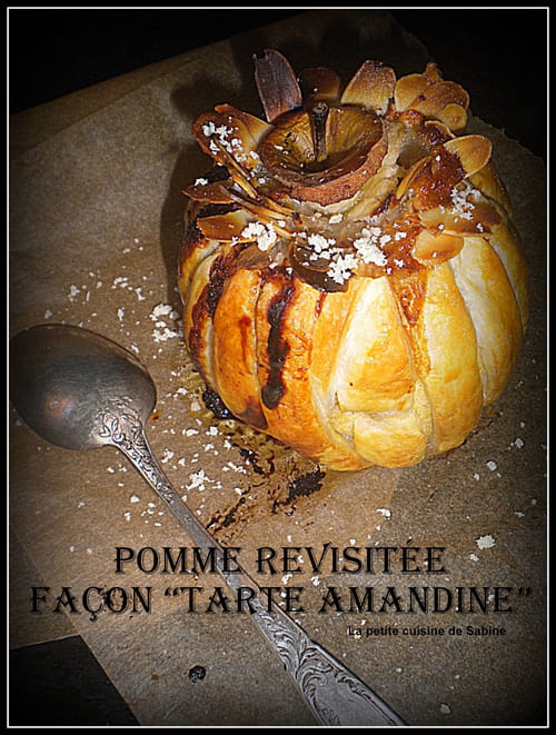 Pomme revisitée façon tarte amandine