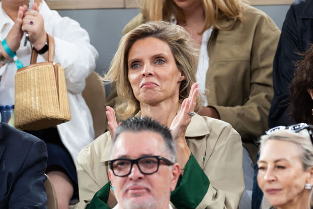Sylvie Tellier épatée dans les tribunes de Roland-Garros