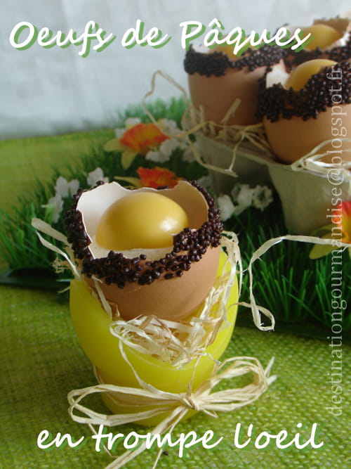 Oeufs de Pâques en trompe l'oeil