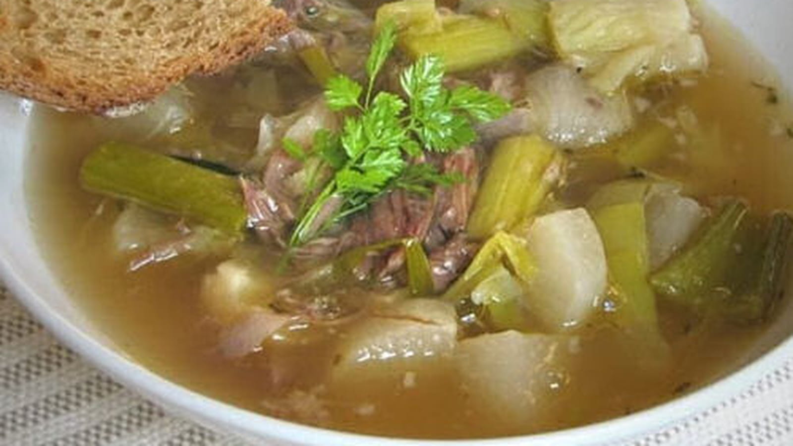 Soupe de confit de canard