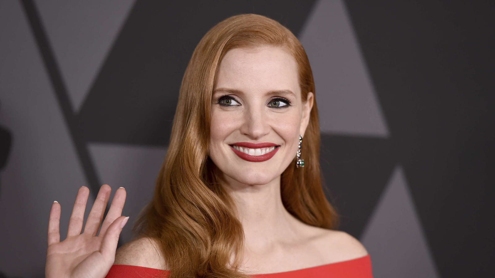 Les cheveux longs et ondulés de Jessica Chastain