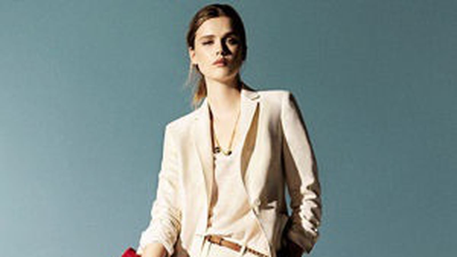 Costume écru de Massimo Dutti