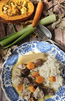 Blanquette de veau d'automne aux champignons, potimarron et châtaignes : Etape 4