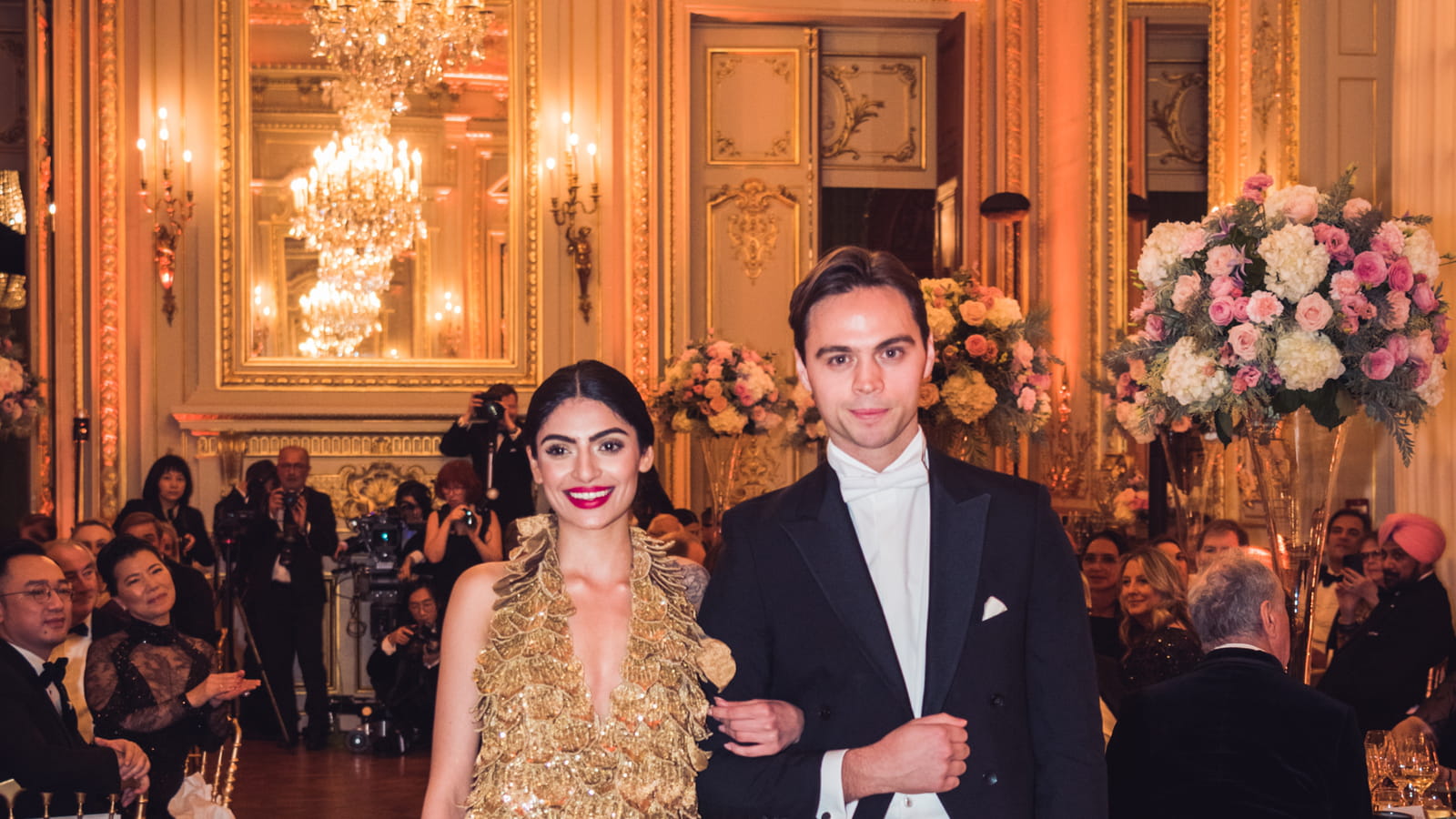 Princesse Inayatinder Kaur de Patiala et le duc de Crussol