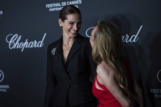Julia Roberts et Caroline Scheufele, &agrave; la soir&eacute;e du Troph&eacute;e Chopard le 19&nbsp;mai