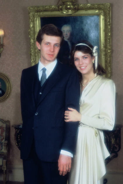 Photo officielle du mariage avec Stefano Casiraghi, 29 décembre 1983