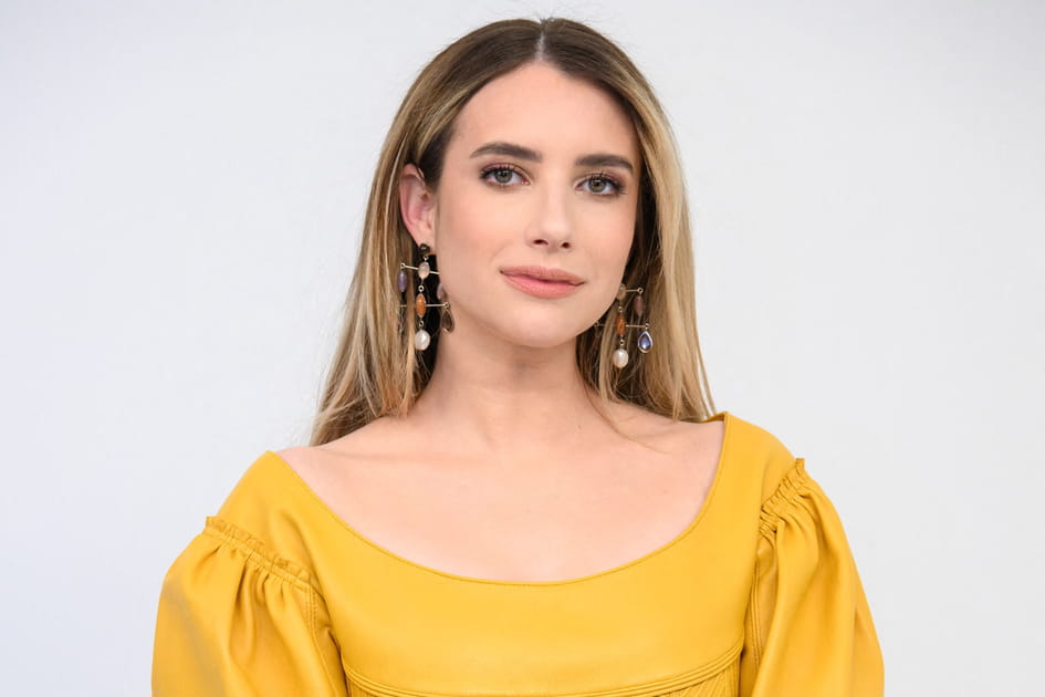 Emma Roberts, douce avec son maquillage p&ecirc;che