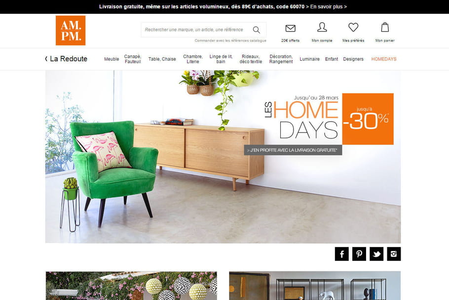 Déco tendance en ligne sur ampm.fr