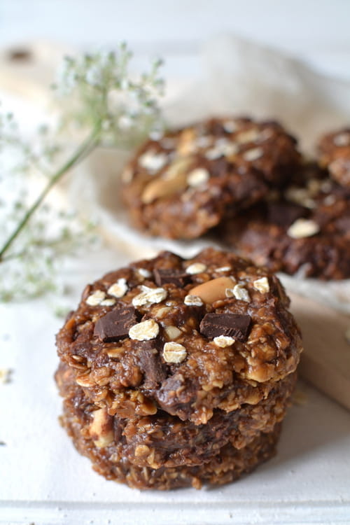 Cookies chocolat-cacahuète sans cuisson