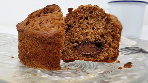 Muffins chocolat au lait et pâte à tartiner