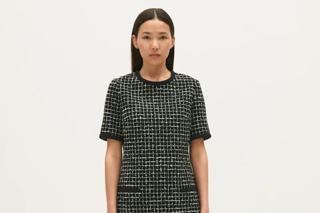 Robe courte en tweed
