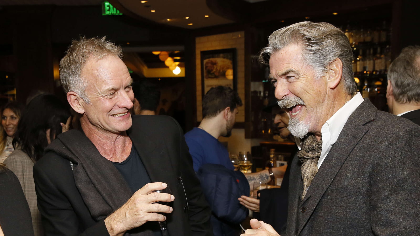 Sting and Pierce Brosnan