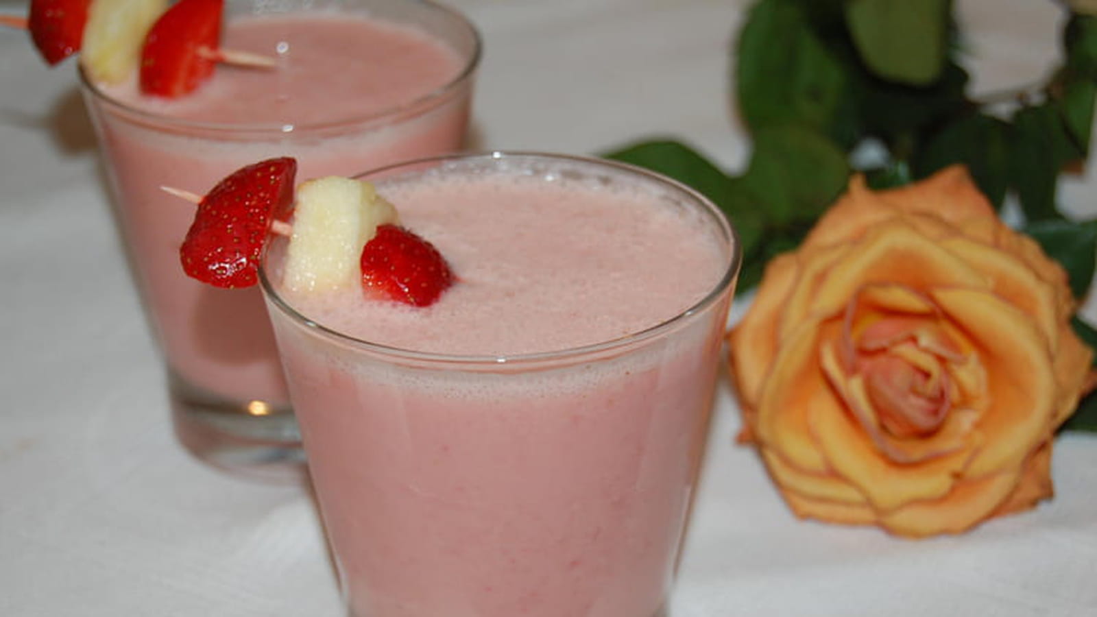 Smoothie pommes-fraises