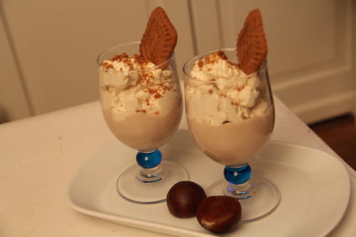 Duo de crème de marrons mousse de Spéculoos