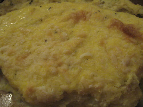 Gratin de polenta à la courgette et au chèvre