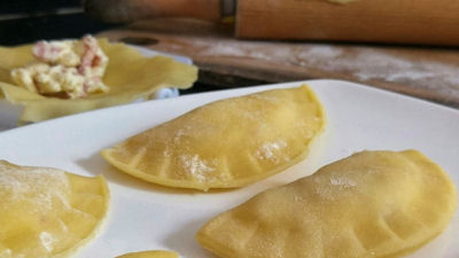 Ravioles maison jambon et fromage