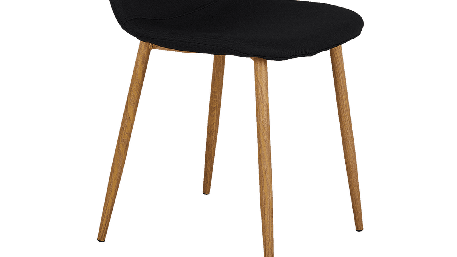 Chaise noire et bois 