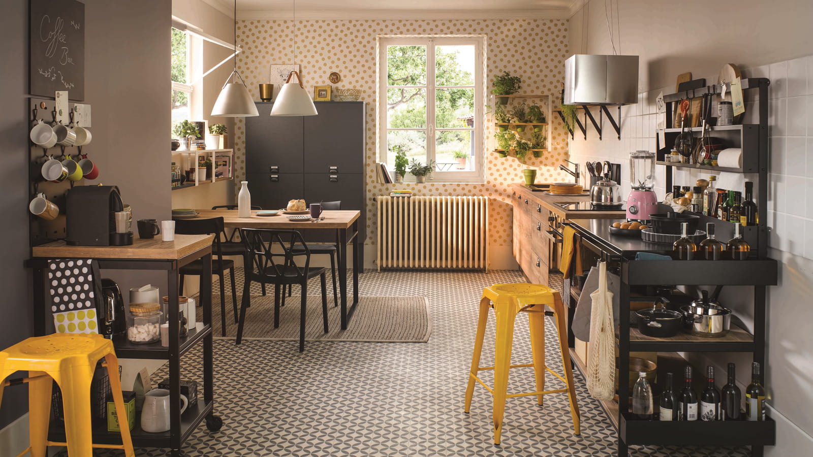 Cuisine Vega Hipster Wood et métal brossé de Cuisinella