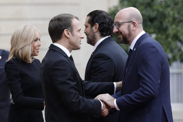 Les Premiers ministres libanais et belge, Saad Hariri et Charles Michel