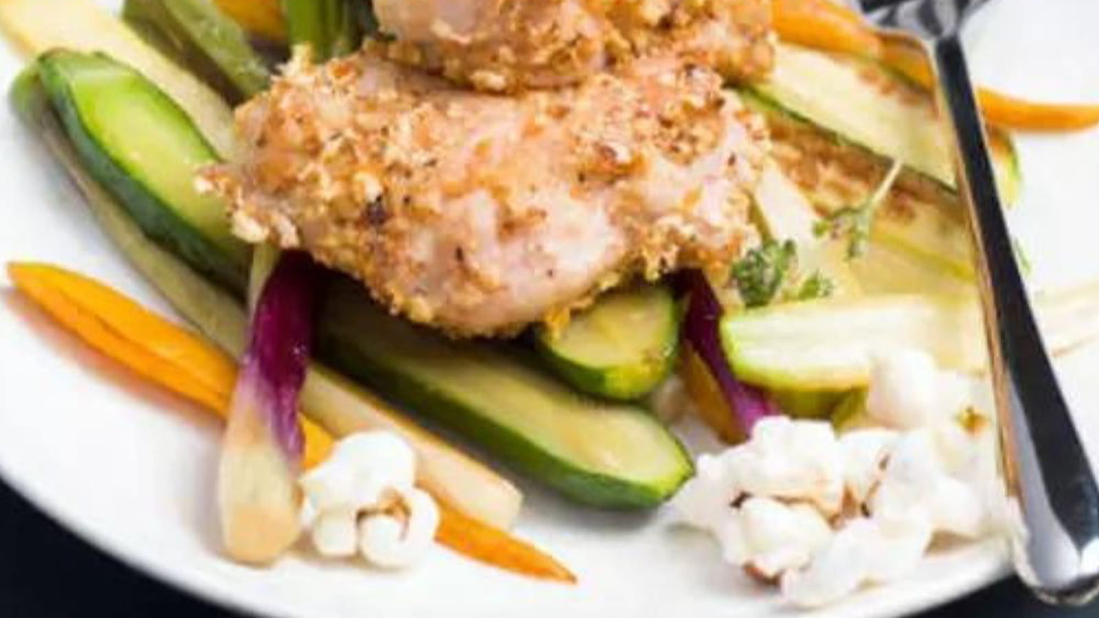 Croustillant de ris de veau au pop corn