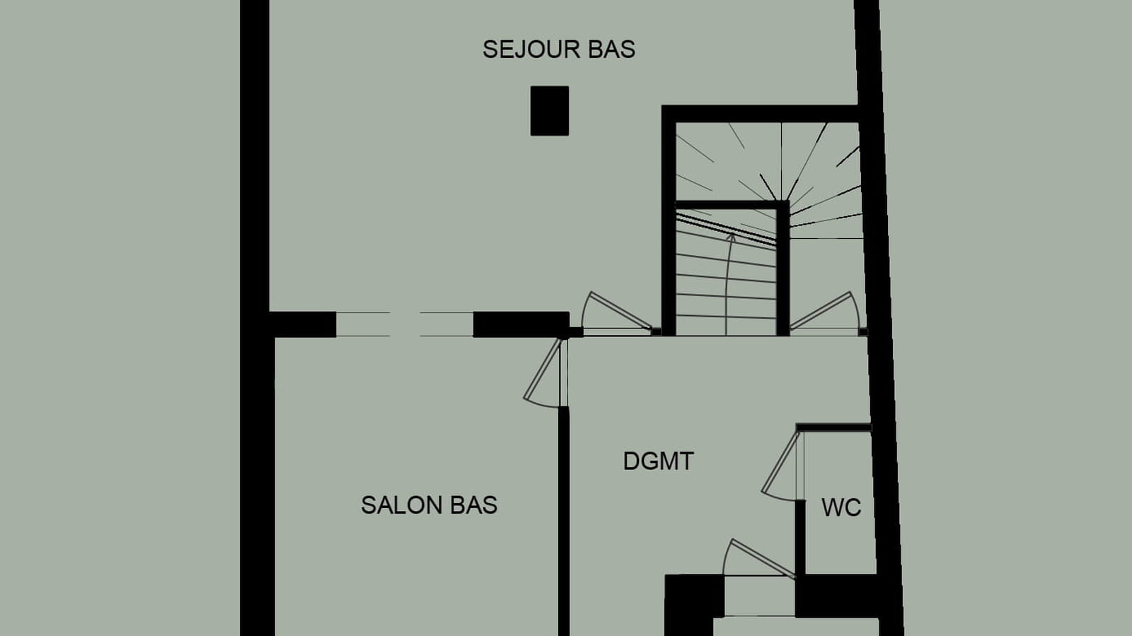 Plan rez-de-jardin existant