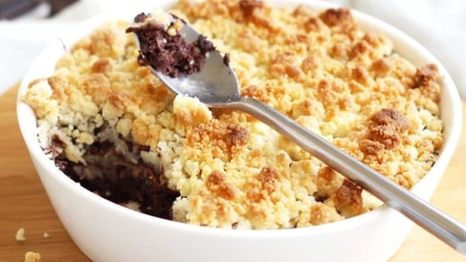 Crumble banane et chocolat à la poudre d'amandes