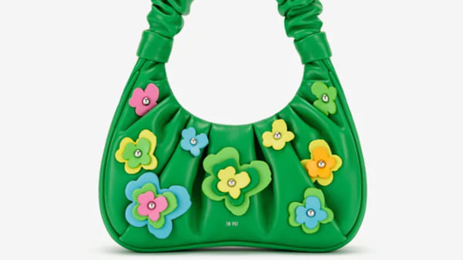 Sac à main vert plissé à fleurs "Gabbi" de JW Pei 99 euros