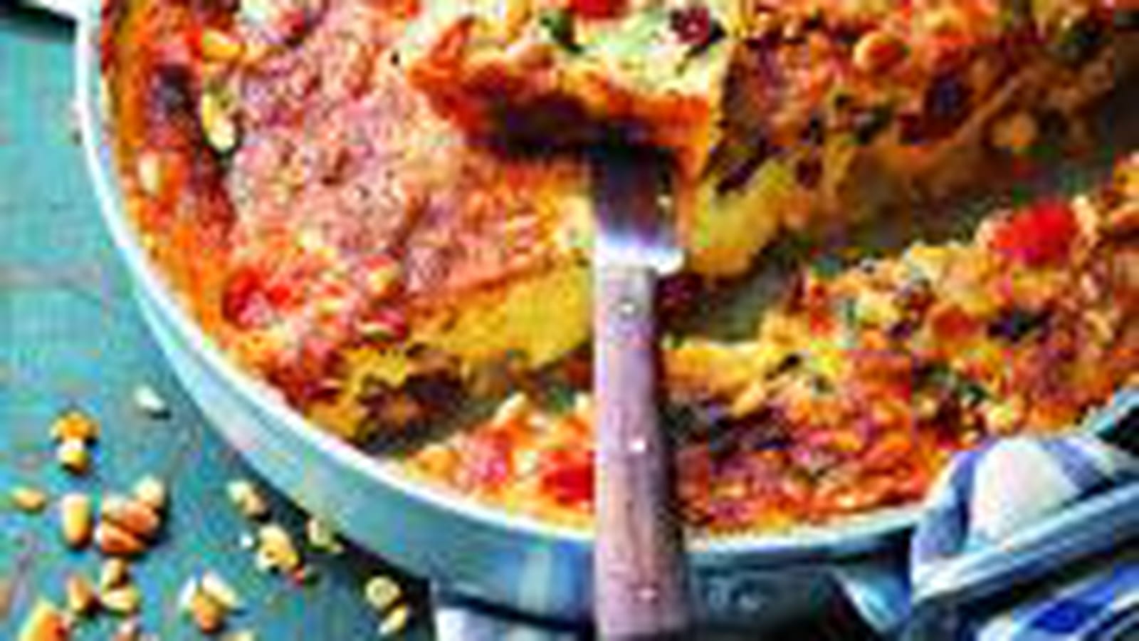 Clafoutis de tomates cerises, mozzarella et pignon