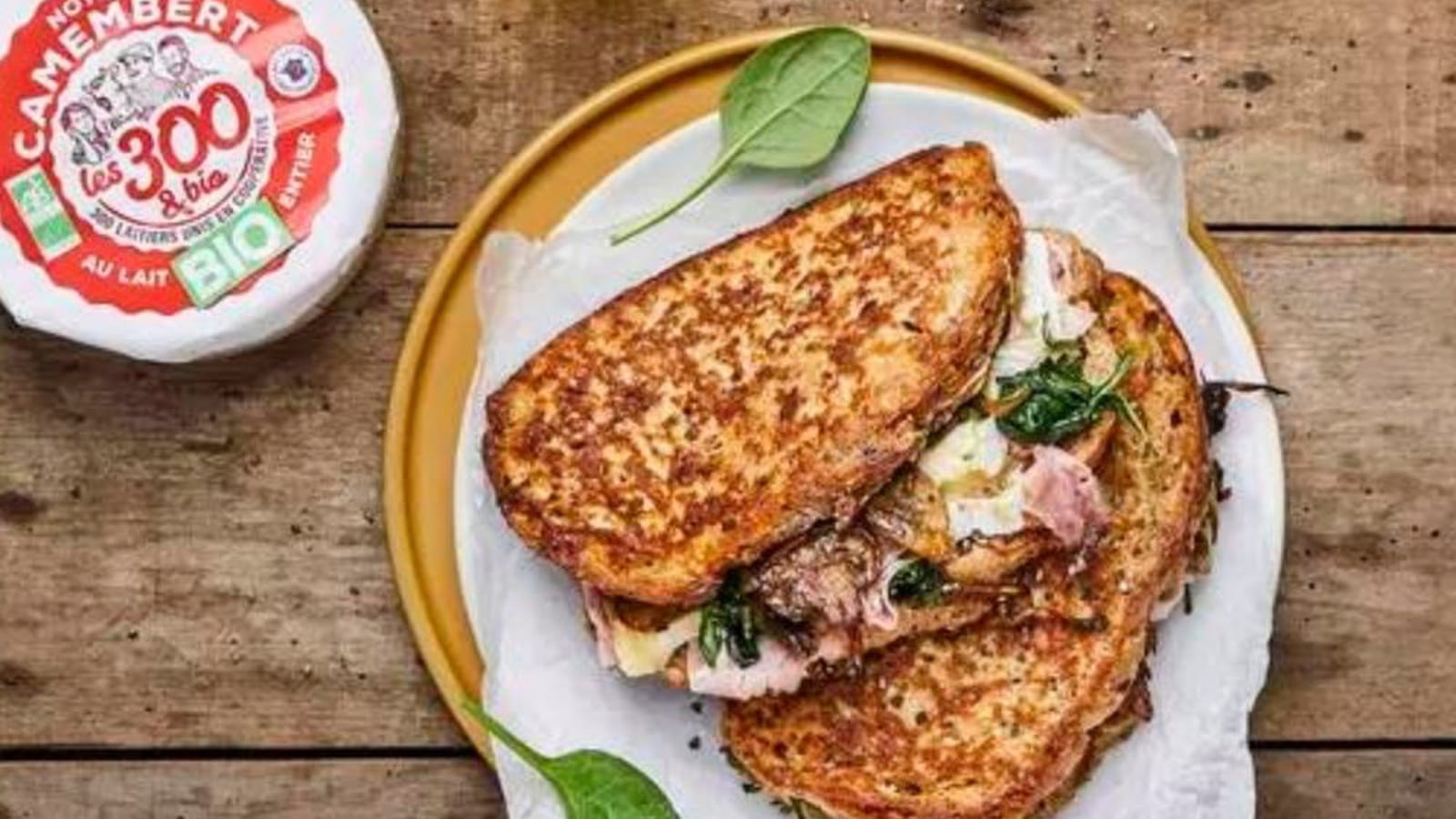 Croque-monsieur façon pain-perdu au camembert