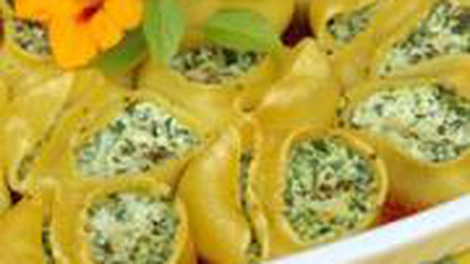 Conchiglioni giganti à la ricotta et aux épinards