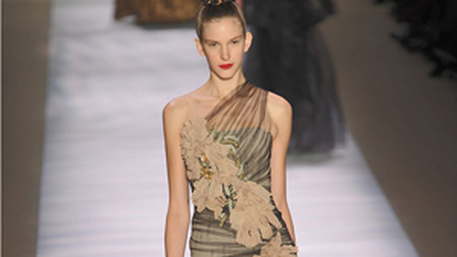 Robe en tulle brodée de Monique L'Huillier
