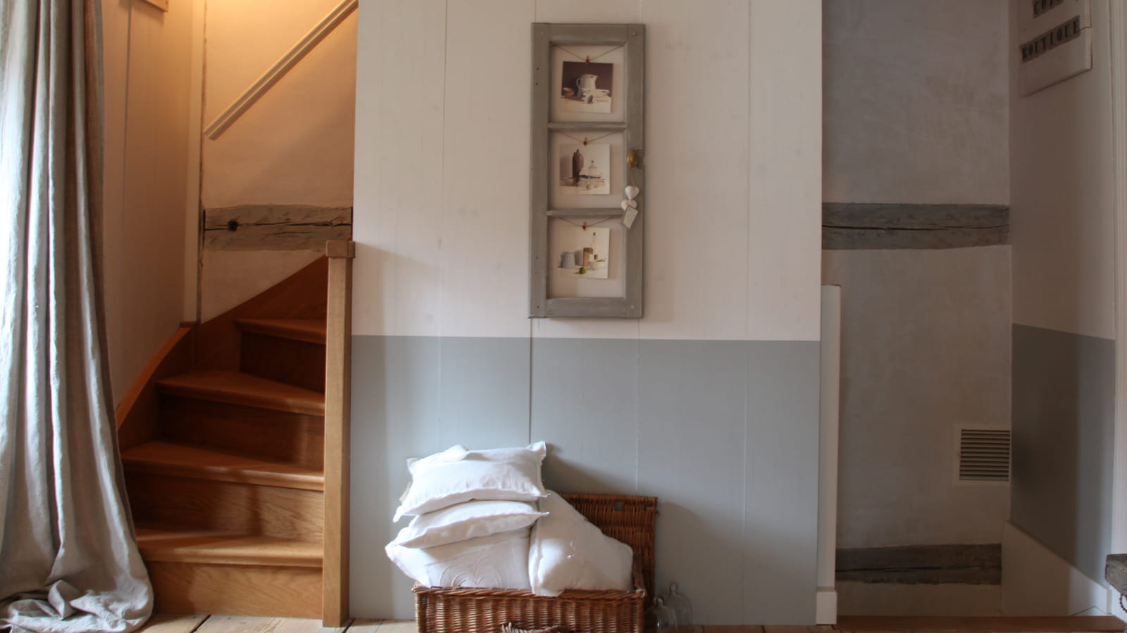 Palier blanc et gris
