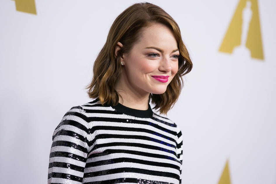 La bouche rose d'Emma Stone