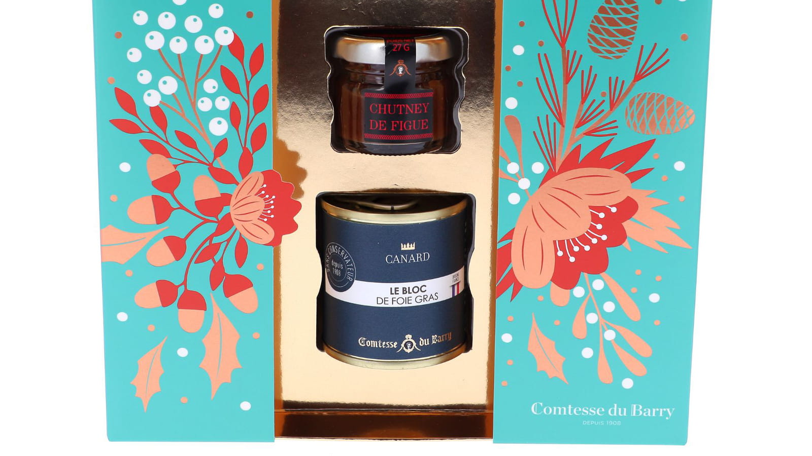 Coffret foie gras de canard et chutney figue